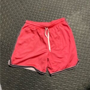 Men's Athletic Shorts in Pink with Drawstring